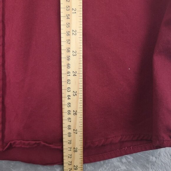 Wrangler Mens MediumLong Sleeve Button Up‎ Shirt Red Cotton - Picture 6 of 7